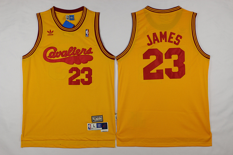 NBA Cleveland Cavaliers 23 James yellow 2017 Jerseys